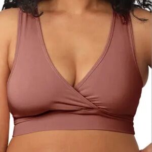 Kindred Bravely Redwood French Terry nursing & sleep racerback bra medium